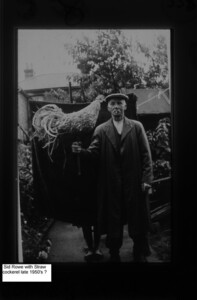 Sid Rowe with straw cockerel
