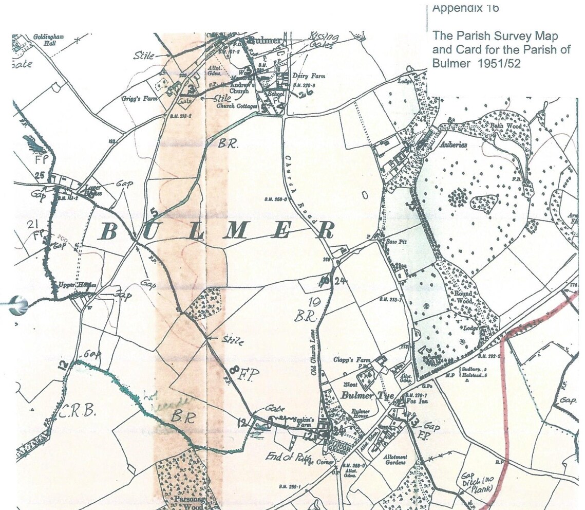 Bulmer Parish map 1951/2