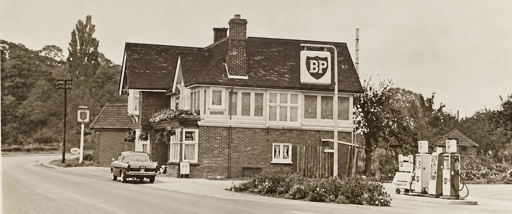 Bulmer Fox, with petrol station