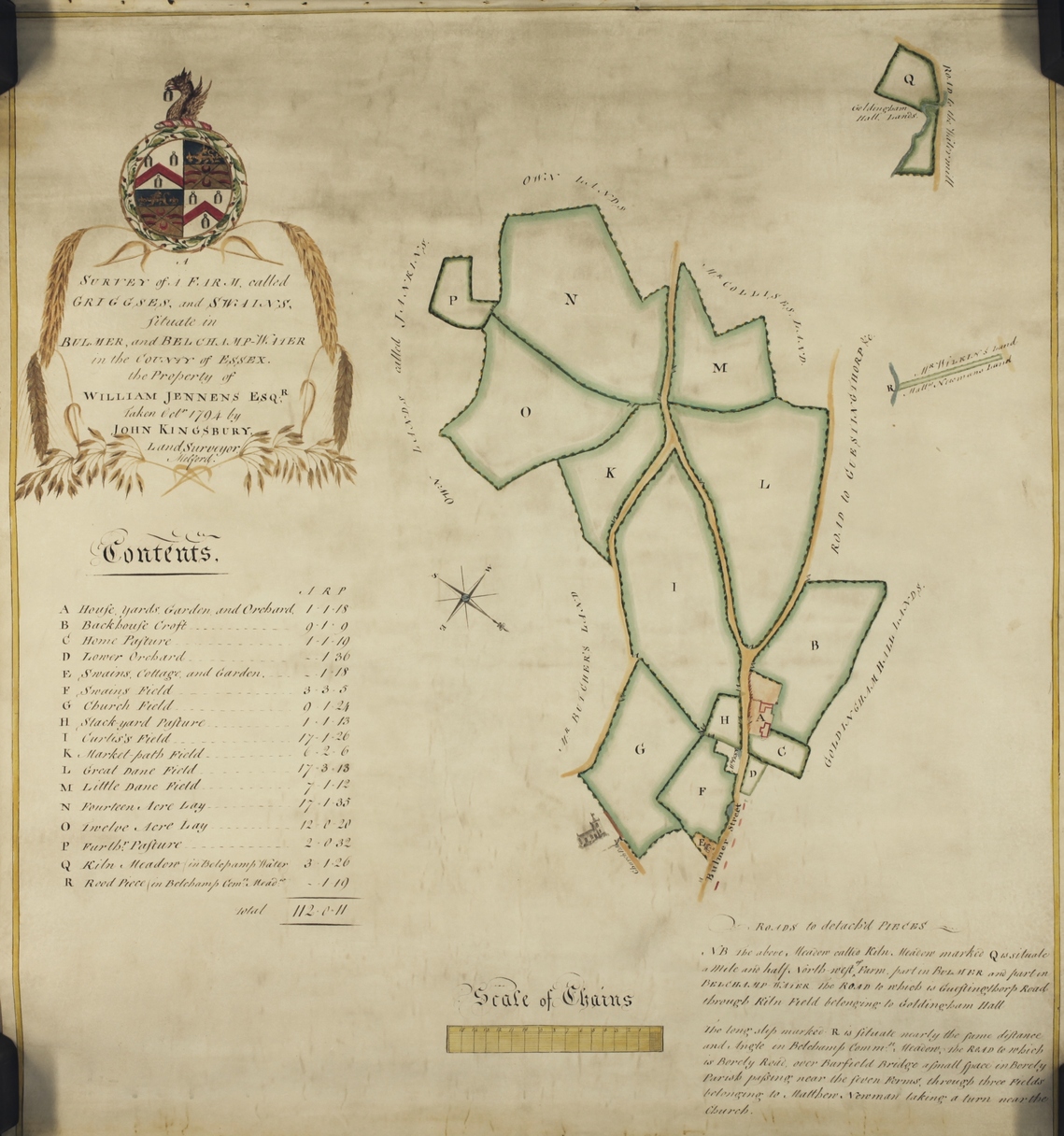 Griggs and Swains map of 1794,  Essex Records Office